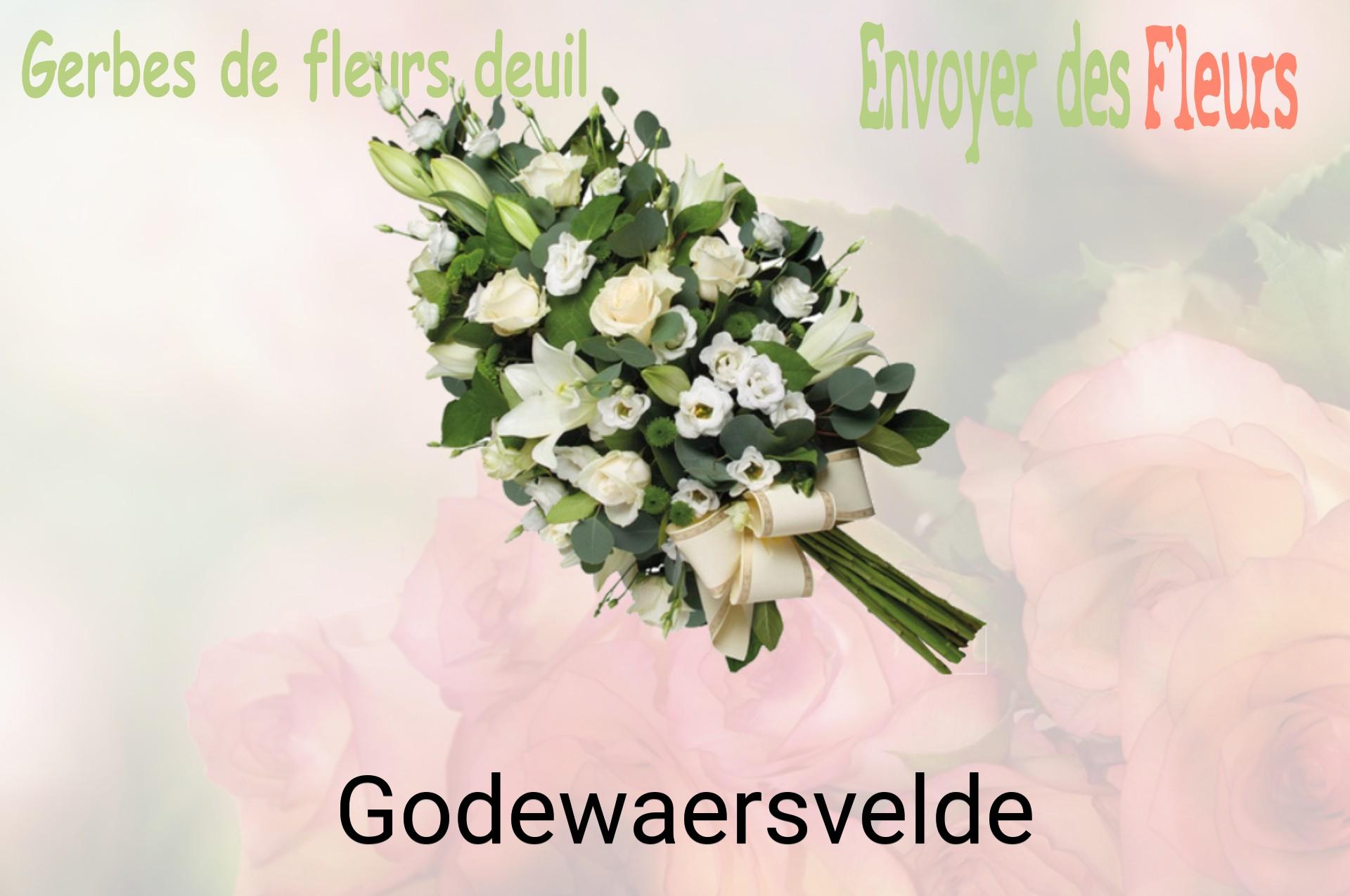 Gerbe de fleurs de deuil livrée à Godewaersvelde